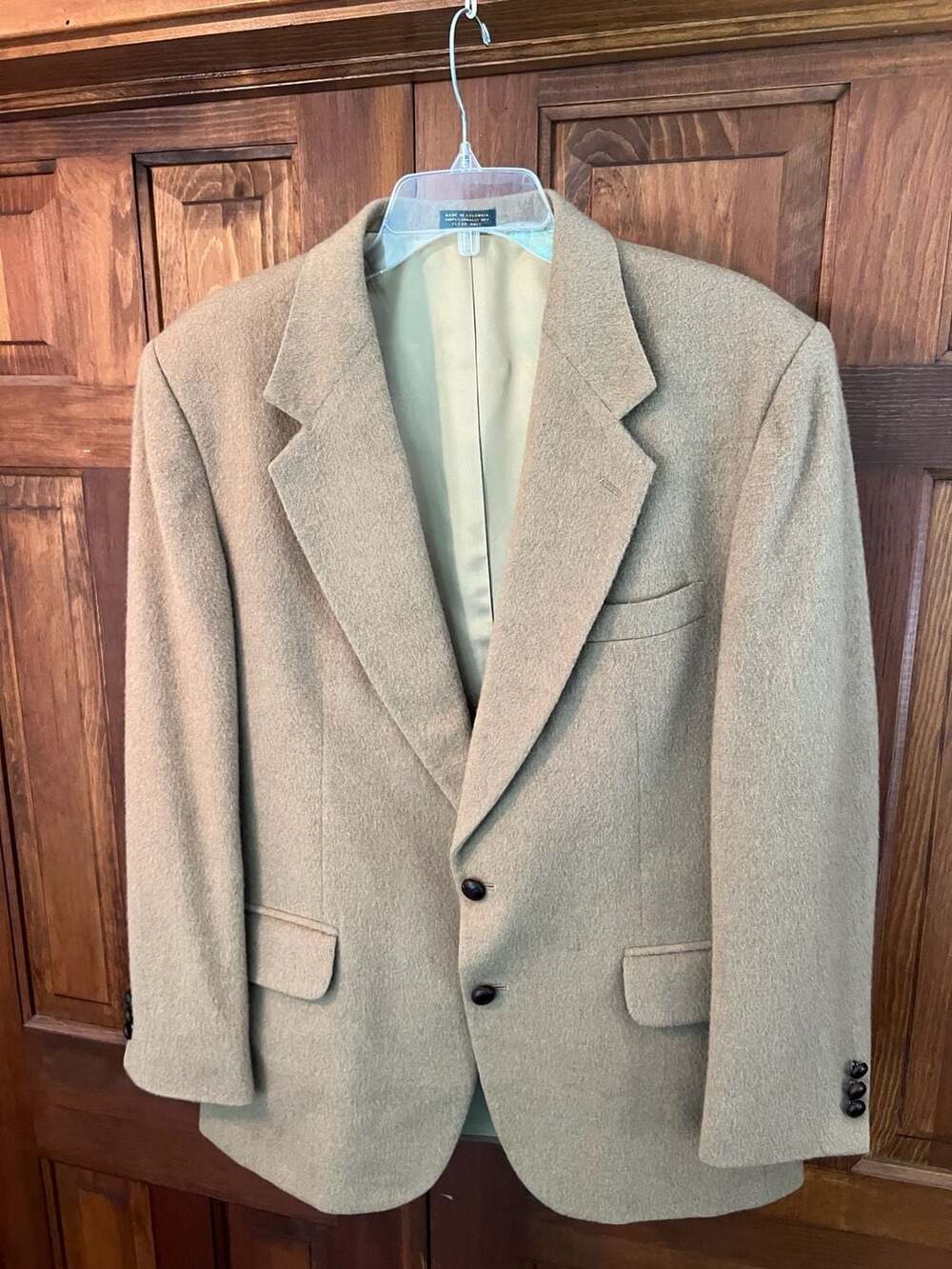 Vintage Tailors Row by Deansgate Camel Two-Button Sport Coat Blazer